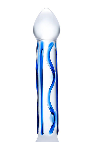 6.5 Inch Full Tip Textured Glass Dildo GLAS-145
