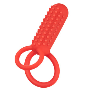 Silicone Rechargeable Vertical Dual Enhancer - Red SE1843403