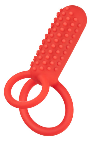Silicone Rechargeable Vertical Dual Enhancer - Red SE1843403