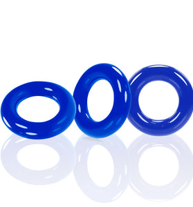 Willy Rings 3-Pack Cockrings - Police Blue OX-3047-PLC
