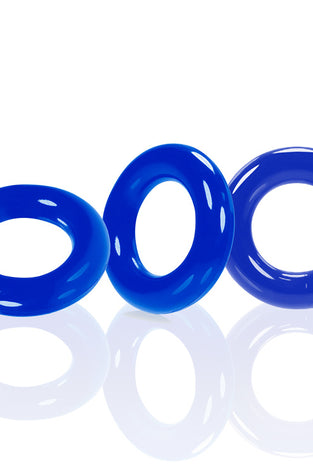 Willy Rings 3-Pack Cockrings - Police Blue OX-3047-PLC