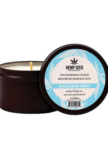 Hemp Seed 3-in-1 Massage Candle - Paradise Mist 6 Oz EB-HSCS023A