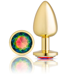 Cloud 9 Novelties Anal Gems Jeweled Gold Chromed - Large WTC311