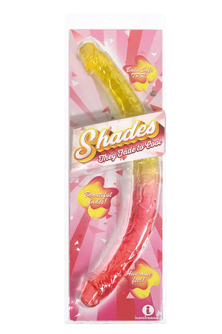 Shades - 17 Inch Double Dong - Pink and Yellow IC1306