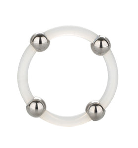 Steel Beaded Silicone Ring - Large SE1437102