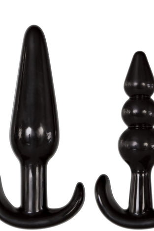 4 Piece Anal Plug Kit - Black AE-WF-4944-2