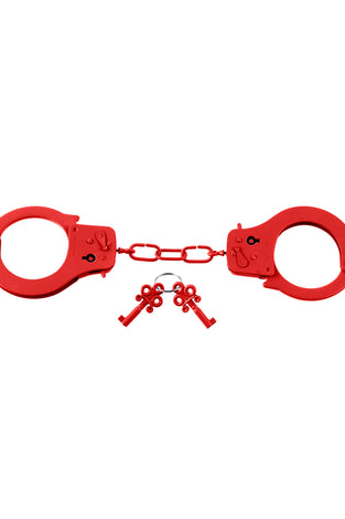 Fetish Fantasy Series Metal Handcuffs - Red PD3801-15