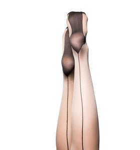 Ruby - Cuban Heel Thigh High - Size B - Nude KX-1318B-NUD-B