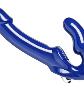 Revolver II Vibrating Strapless Strap on Dildo -  Blue SU-AE170