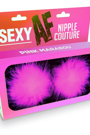 Sexy Af Nipple Couture  Pink Marabou LG-NV206