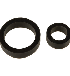Titanmen Cock Ring Platinum Silicone  Double Pack - Black DJ3503-03-CD