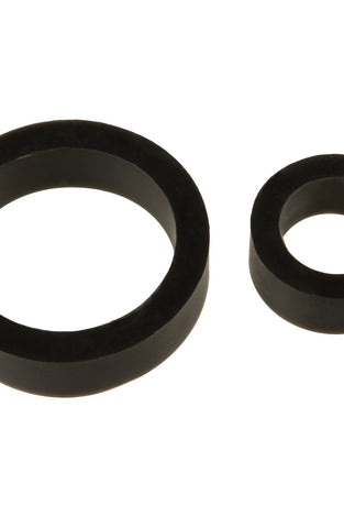Titanmen Cock Ring Platinum Silicone  Double Pack - Black DJ3503-03-CD