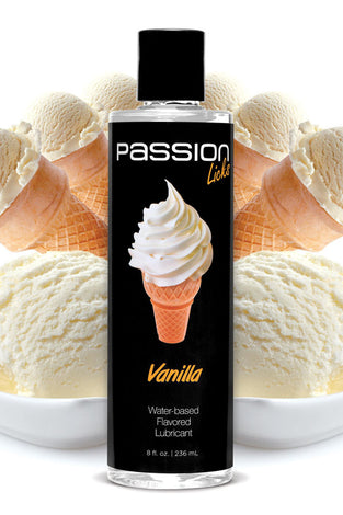 Passion Licks Vanilla Water Based Flavored Lubricant - 8 Oz PL-AE805-VANILLA