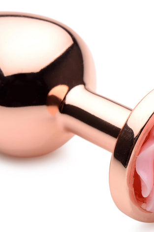Pink Rose Gold Anal Plug - Medium BTYS-AG855-MED