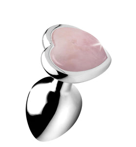 Rose Quartz Heart Anal Plug -Small BTYS-AG751-SML