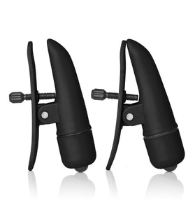 Nipple Play Nipplettes Vibrating Nipple  Clamps - Black SE2589032