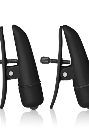 Nipple Play Nipplettes Vibrating Nipple  Clamps - Black SE2589032