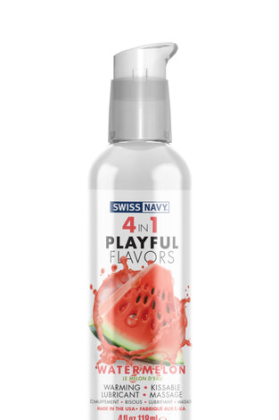 Swiss Navy 4-in-1 Playful Flavors - Watermelon 4 Oz MD-SN4N1FWM4