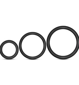 Performance - Vs4 Pure Premium Silicone Cockring Set - Black BL-370815