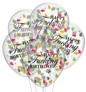 Happy Fucking Birthday Confetti Balloons LG-CP1052