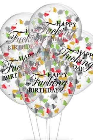Happy Fucking Birthday Confetti Balloons LG-CP1052