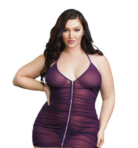 Chemise, G-String - Queen - Plum DG-11517XPLUQ
