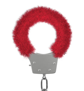 Pleasure Handcuffs Furry - Red OU-OU004RED
