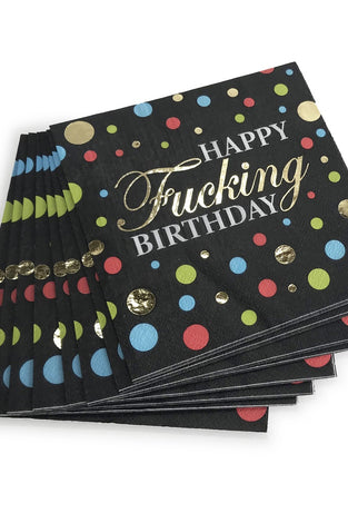 Happy Fucking Birthday Cocktail Napkins LG-CP1051