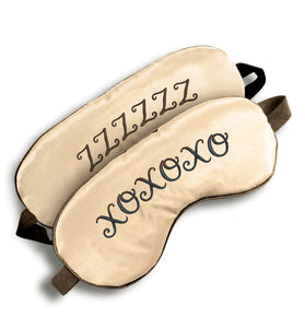 The 9's Xoxo/zzz Satin Blindfold - Black/gold ICB2637-2