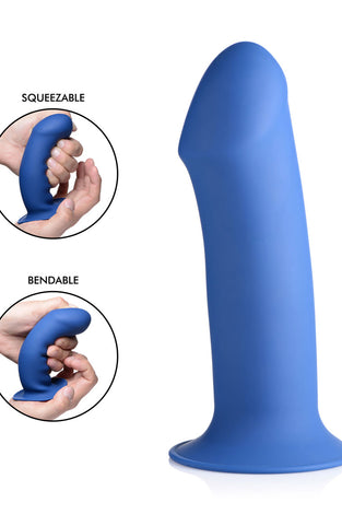 Squeezable Thick Phallic Dildo - Blue SQ-AG473-BLU