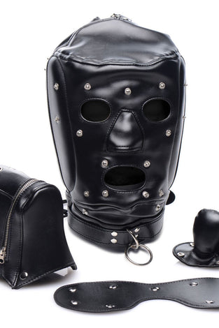 Muzzled Universal BDSM Hood With Removable Muzzle MS-AF151