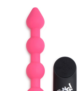 Bang - Vibrating Silicone Anal Beads and Remote Control - Pink BNG-AG614-PNK