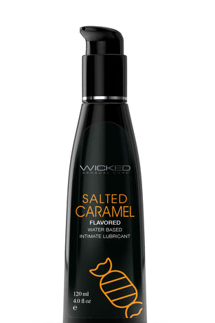 Aqua Salted Caramel Flavored Water Based Intimate  Lubricant - 4 Fl. Oz. WS-90324