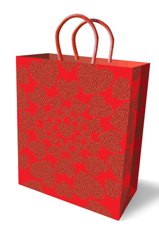 Glitter Heart Gift Bag - Red LG-LGP026