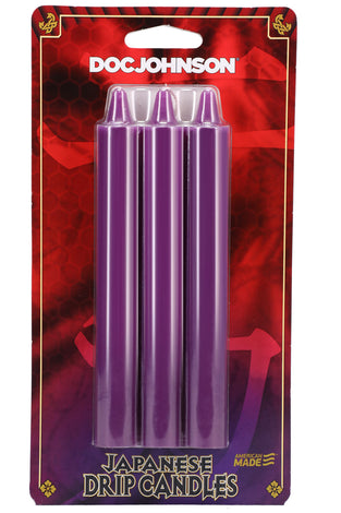 Japanese Drip Candles - 3 Pack - Purple DJ2101-06-CD