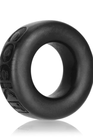 Cock T Comfort Cockring by Atomic Jock Silicone Smoosh - Black OX-AJ1003-BLK