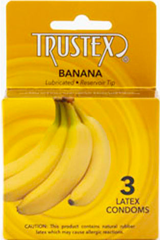 Trustex Flavored Lubricated Condoms - 3 Pack - Banana AL-4025