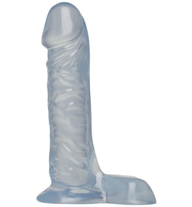 Crystal Jellies 7 Inch Ballsy Supercock - Clear DJ0288-02