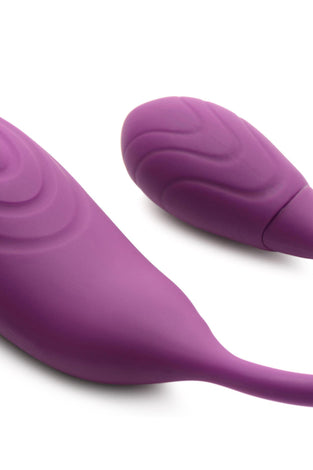 Slim Pulse 7x Pulsing Clit Stimulator and  Vibrating Egg - Purple INM-AG982