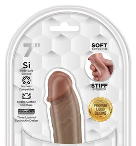 Skinsations - Skinlastic - Sliding Skin Dildo -   7-Inch With Suction Base HP3368
