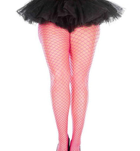 Mini Diamond Net Spandex Pantyhose - Queen Size - Hot Pink ML-9030Q-HTPNK
