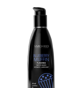 Aqua Blueberry Muffin Flavored Water Based  Intimate Lubricant - 2 Fl. Oz. WS-90452
