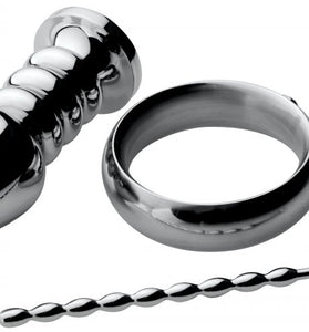 Zeus Deluxe Series Voltaic for Him Stainless Steel Male E-Stim Kit ZE-AE819