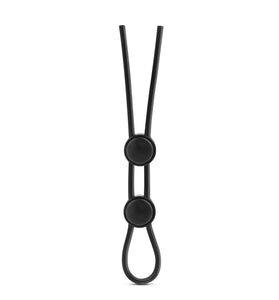 Stay Hard - Silicone Double Loop Cock Ring  - Black BL-32095