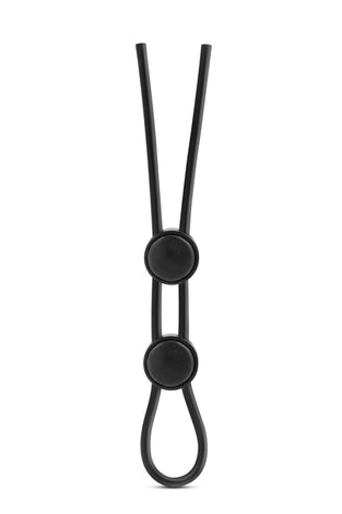 Stay Hard - Silicone Double Loop Cock Ring  - Black BL-32095