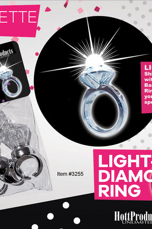 Light Up Diamond Ring 5 Pk HTP3255