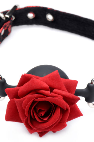 Full Bloom Silicone Ball Gag With Rose MS-AG574