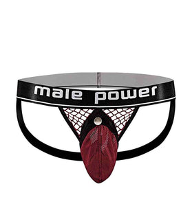 Cock Pit Net Cock Ring Jock - L/ XL - Burgundy MP-346260BNLX