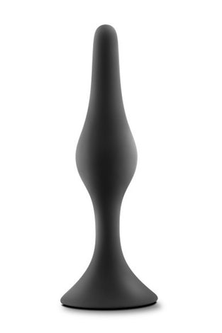 Anal Adventures Platinum - Silicone Beginner Plug  - Medium - Black BL-21625