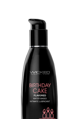 Aqua Birthday Cake Flavored Water Based Intimate  Lubricant - 2 Fl. Oz. WS-90442